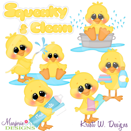Bathtime Ducks Cutting Files-Includes Clipart - Click Image to Close